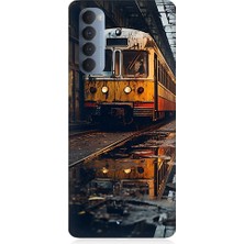 Teknomeg Oppo Reno 4 Pro Uyumlu Eski  Metro Istasyonu ve Tren Desenli Silikon Kılıf