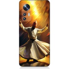Teknomeg Xiaomi Mi 12 Uyumlu Semazen Yapan Mevlevi Desenli Silikon Kılıf