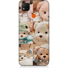 Teknomeg Xiaomi Redmi 9c Uyumlu Oyuncak Ayıcıklar Desenli Silikon Kılıf
