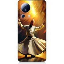 Teknomeg Xiaomi Mi 13 Lite Uyumlu Semazen Yapan Mevlevi Desenli Silikon Kılıf