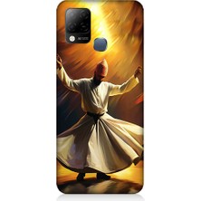 Teknomeg Infinix Hot 10T Uyumlu Semazen Yapan Mevlevi Desenli Silikon Kılıf