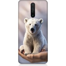 Teknomeg Xiaomi Redmi K30 Uyumlu Sevimli Kutup Ayısı  Desenli Silikon Kılıf
