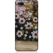 Teknomeg Oppo Rx 17 Neo Uyumlu Yağmur ve Papatyalar Desenli Silikon Kılıf