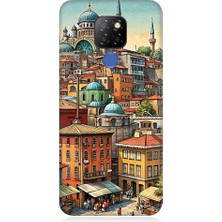 Teknomeg General Mobile GM20 Uyumlu Eski Cami ve Mahalle Desenli Silikon Kılıf