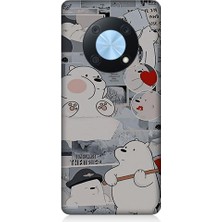 Teknomeg Huawei Nova Y90 Uyumlu Yaramaz Kutup Ayısı Desenli Silikon Kılıf