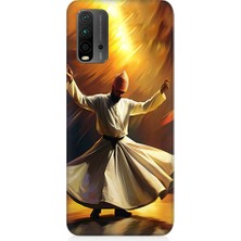Teknomeg Xiaomi Redmi 9t Uyumlu Semazen Yapan Mevlevi Desenli Silikon Kılıf