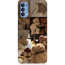 Teknomeg Oppo Reno 4 Uyumlu Sevgili Aşık Ayılar Desenli Silikon Kılıf