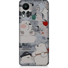 Teknomeg Infinix Hot 11S Uyumlu Yaramaz Kutup Ayısı Desenli Silikon Kılıf