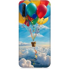 Teknomeg Huawei Honor 20 Lite Uyumlu Renkli Uçan Balonlar Desenli Silikon Kılıf