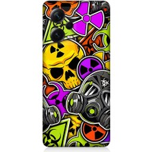Teknomeg Xiaomi Redmi Note 12 Pro Plus Uyumlu Radyasyon ve Maskeler Desenli Silikon Kılıf