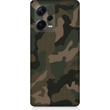 Teknomeg Xiaomi Redmi Note 12 Pro Plus Uyumlu Kamuflaj Desenli Silikon Kılıf