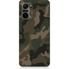 Teknomeg Xiaomi Redmi K40 Uyumlu Kamuflaj Desenli Silikon Kılıf