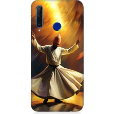 Teknomeg Huawei Honor 20 Lite Uyumlu Semazen Yapan Mevlevi Desenli Silikon Kılıf