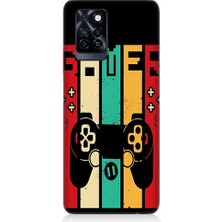 Teknomeg Infinix Note 10 Pro Uyumlu Gamer Joystick Desenli Silikon Kılıf