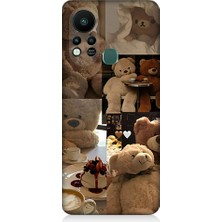 Teknomeg Infinix Hot 11S Uyumlu Sevgili Aşık Ayılar Desenli Silikon Kılıf