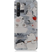 Teknomeg Realme Xt Uyumlu Yaramaz Kutup Ayısı Desenli Silikon Kılıf