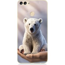 Teknomeg Huawei P Smart Uyumlu Sevimli Kutup Ayısı  Desenli Silikon Kılıf