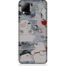 Teknomeg Infinix Hot 10T Uyumlu Yaramaz Kutup Ayısı Desenli Silikon Kılıf