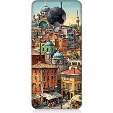 Teknomeg Xiaomi Poco F2 Pro Uyumlu Eski Cami ve Mahalle Desenli Silikon Kılıf