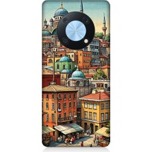Teknomeg Huawei Nova Y90 Uyumlu Eski Cami ve Mahalle Desenli Silikon Kılıf