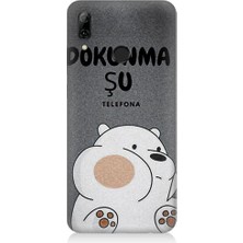 Teknomeg Huawei P Smart 2019 Uyumlu Telefonuma Dokunma Desenli Silikon Kılıf