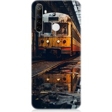 Teknomeg Realme 6i Uyumlu Eski Sarı Tren Desenli Silikon Kılıf