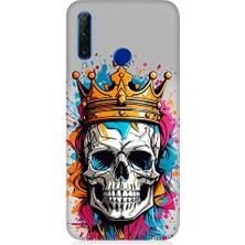 Teknomeg Huawei Honor 20 Lite Uyumlu Kral Kurukafa Desenli Silikon Kılıf