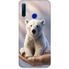 Teknomeg Huawei Honor 20 Lite Uyumlu Sevimli Kutup Ayısı  Desenli Silikon Kılıf