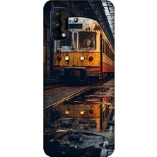 Teknomeg Realme 7 Pro Uyumlu Eski  Metro Istasyonu ve Tren Desenli Silikon Kılıf