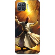 Teknomeg Oppo Reno 4 Lite Uyumlu Semazen Yapan Mevlevi Desenli Silikon Kılıf