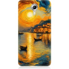 Teknomeg General Mobile Discovery 4g Uyumlu Gün Batımı Manzara Desenli Silikon Kılıf