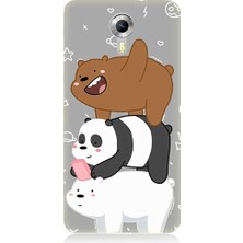 Teknomeg General Mobile Discovery 4g Uyumlu Komik Ayıcıklar Desenli Silikon Kılıf