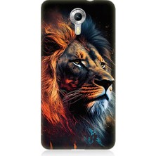 Teknomeg General Mobile Discovery 4g Uyumlu Siyah Fon Aslan Desenli Silikon Kılıf