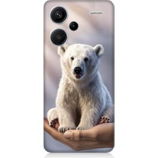 Teknomeg Xiaomi Redmi Note 13 Pro Plus Uyumlu Sevimli Kutup Ayısı  Desenli Silikon Kılıf