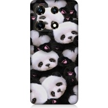 Teknomeg Infinix Note 30 Pro Uyumlu Sevimli Yavru Pandalar Desenli Silikon Kılıf