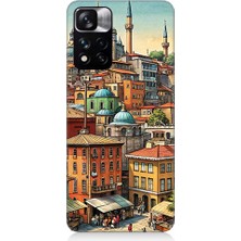 Teknomeg Xiaomi Redmi Note 11 Pro Uyumlu Eski Cami ve Mahalle Desenli Silikon Kılıf