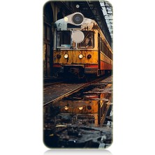 Teknomeg General Mobile Gm8 Uyumlu Eski Sarı Tren Desenli Silikon Kılıf