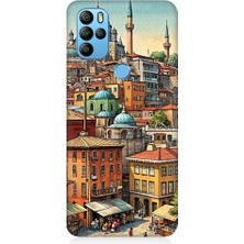 Teknomeg General Mobile GM21 Pro Uyumlu Eski Cami ve Mahalle Desenli Silikon Kılıf
