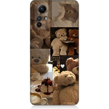 Teknomeg Xiaomi Redmi Note 12S Uyumlu Sevgili Aşık Ayılar Desenli Silikon Kılıf