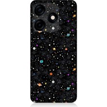 Teknomeg Tecno Spark 10C Uyumlu Uzay ve Gezegenler Desenli Silikon Kılıf