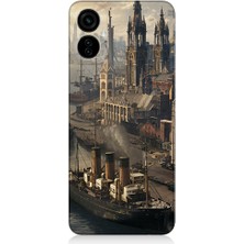 Teknomeg Tecno Spark 9 Pro Uyumlu Liman Şehri Desenli Silikon Kılıf