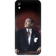 Teknomeg Huawei Honor 8s Uyumlu Mustafa Kemal Atatürk Desenli Silikon Kılıf