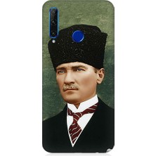 Teknomeg Huawei Honor 20 Lite Uyumlu Mustafa Kemal Atatürk Desenli Silikon Kılıf