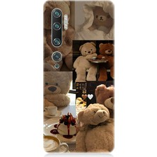 Teknomeg Xiaomi Mi Note 10 Uyumlu Sevgili Aşık Ayılar Desenli Silikon Kılıf