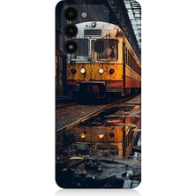 Teknomeg Tecno Spark 8c Uyumlu Eski  Metro Istasyonu ve Tren Desenli Silikon Kılıf