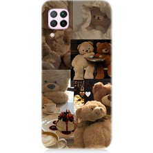 Teknomeg Huawei P40 Lite Uyumlu Sevgili Aşık Ayılar Desenli Silikon Kılıf