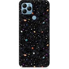 Teknomeg General Mobile GM21 Uyumlu Uzay ve Gezegenler Desenli Silikon Kılıf