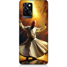Teknomeg Infinix Note 10 Pro Uyumlu Semazen Yapan Mevlevi Desenli Silikon Kılıf