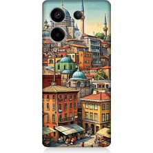 Teknomeg Xiaomi Redmi Note 13 Pro 5g Uyumlu Eski Cami ve Mahalle Desenli Silikon Kılıf