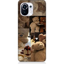 Teknomeg Xiaomi Mi 11 Pro Uyumlu Sevgili Aşık Ayılar Desenli Silikon Kılıf